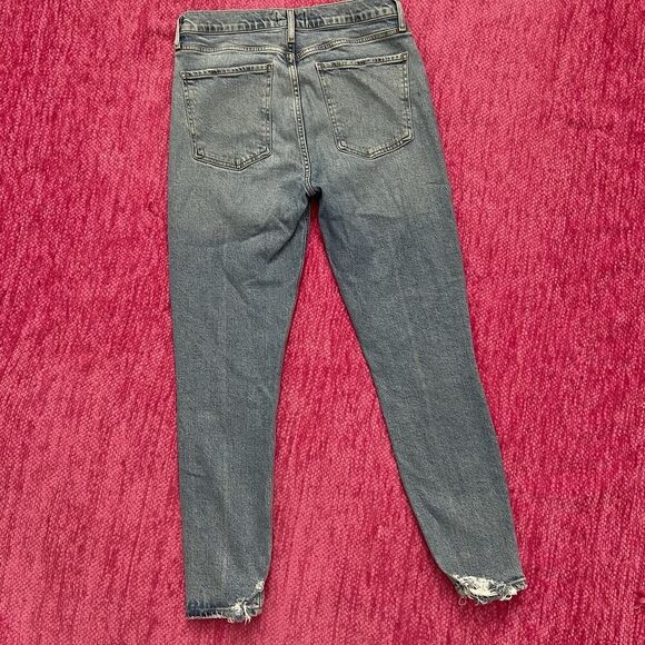 Agolde Nico High Rise Cropped Distressed Slim Jeans A093E-3002 Blue Size 29 - Picture 6 of 12